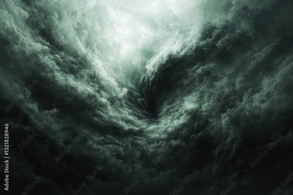 Fototapeta premium Dramatic Dark Clouds Swirling in an Ominous Sky