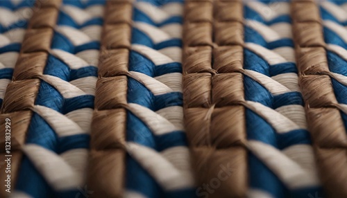 High-Detail Fabric Micro-Weaves with Geometric Patterns, Luxury Upholstery Material or Fashion Accessories