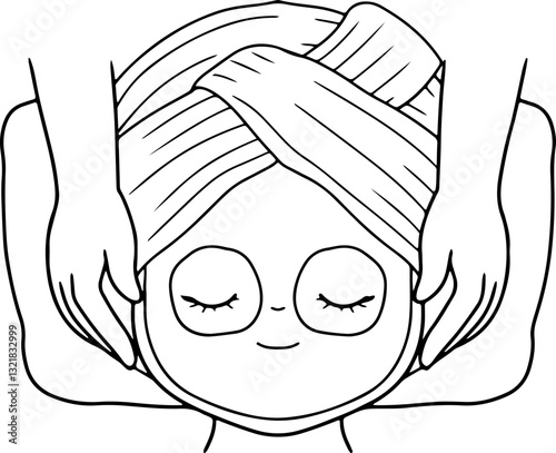 face mask hand drawn