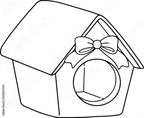 bird house doodle cartoon
