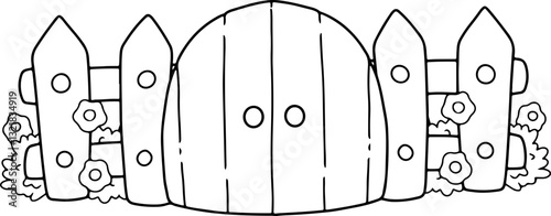 fence doodle cartoon