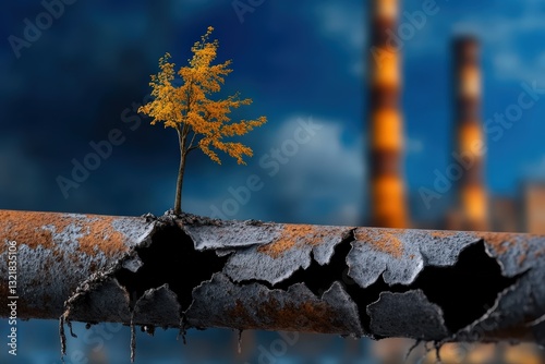 Nature's Resilience Amidst Industrial Pollution: The Path to Environmental Recovery and Sustainability photo
