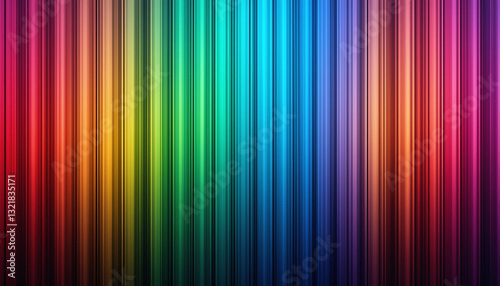 A vibrant display of vertical rainbow stripes, with a subtle texture and gradient, creating a dynamic and colorful background.