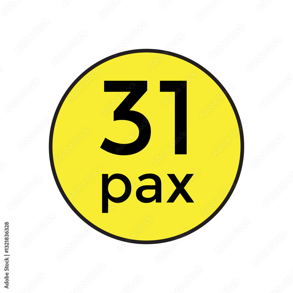 31 pax sticker for commercial vehicles vector illustration 31 pax sticker for commercial vehicles vector illustration