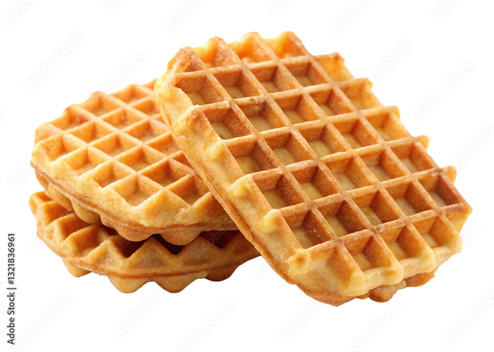 Waffles isolated on white background Waffles isolated on white background
