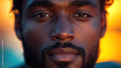 Golden Hour Portrait: A Study in Warm Light and Male Countenance
