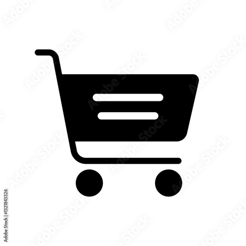 Shopping Button icon symbol, Isolated black buying Clip art, Marketing and Business grphic elements design for, Web banner and Sell illustration (Editable)