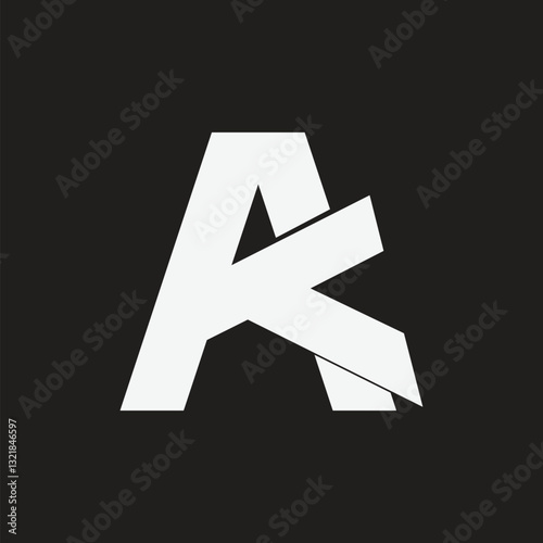 AK logo design. Letter KA logo vectors. Luxury AK logo design. Creative, Fashion KA logo design. AK Flat icon design. Modern, Unique, Brand A logo design. Template, Banner, Social media A logo design.