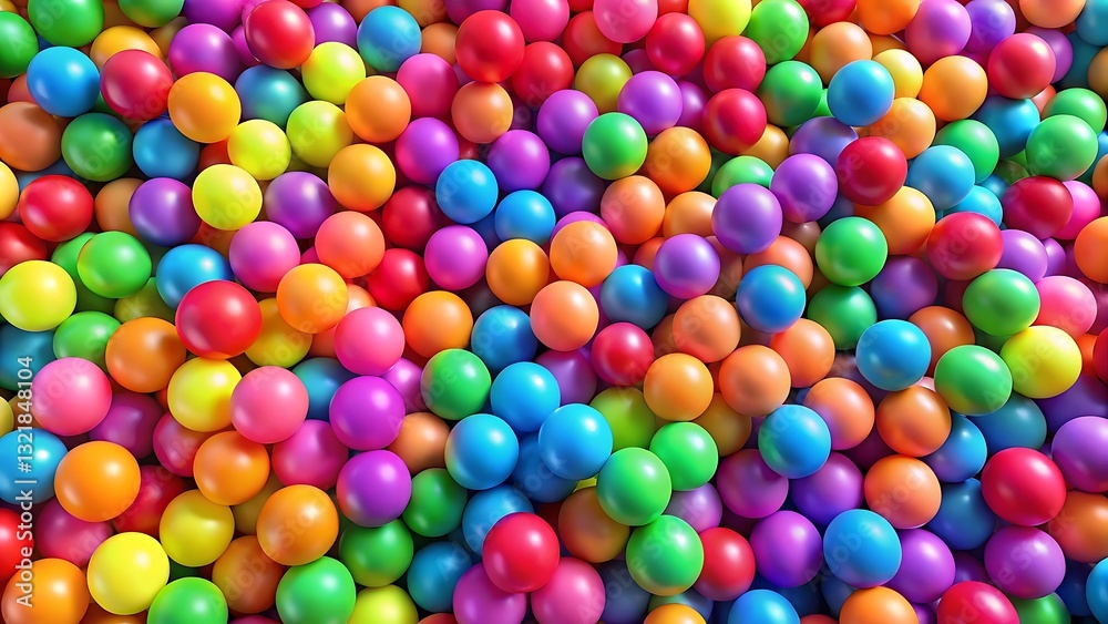Many rainbow gradient random bright soft balls background. Colorful balls background for kids zone or children's playroom. Huge pile of colorful balls in different sizes. Vector background Many rainbow gradient random bright soft balls background. Colorful balls background for kids zone or children's playroom. Huge pile of colorful balls in different sizes. Vector background