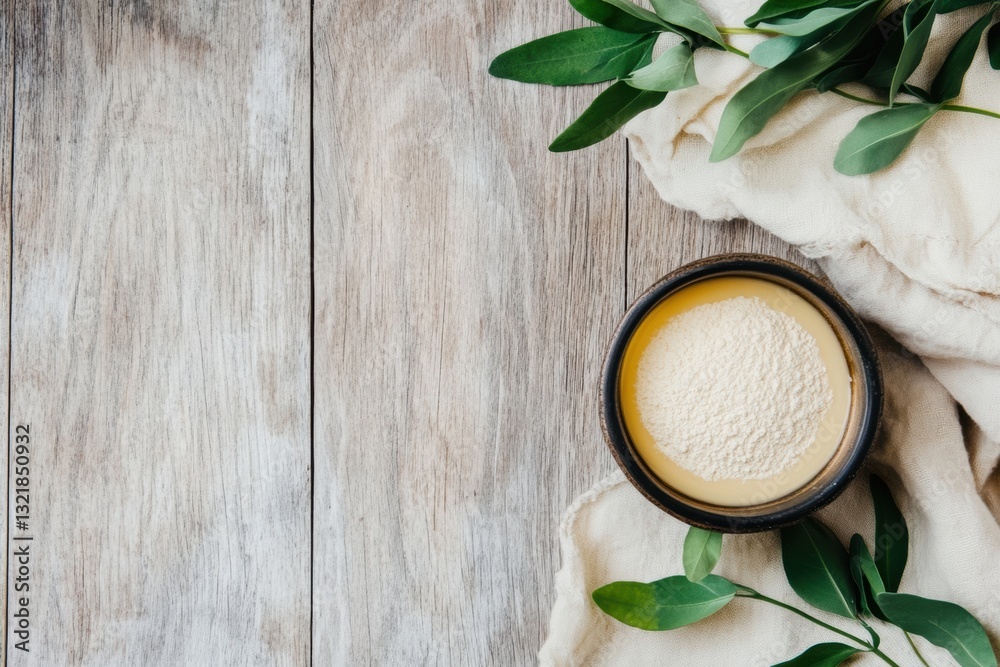 Fototapeta premium Artisanal Plant-Based Culinary Alchemy Minimalist Vegan Cheese Crafting with Natural Organic Ingredients - Sustainable Wellness Lifestyle Content