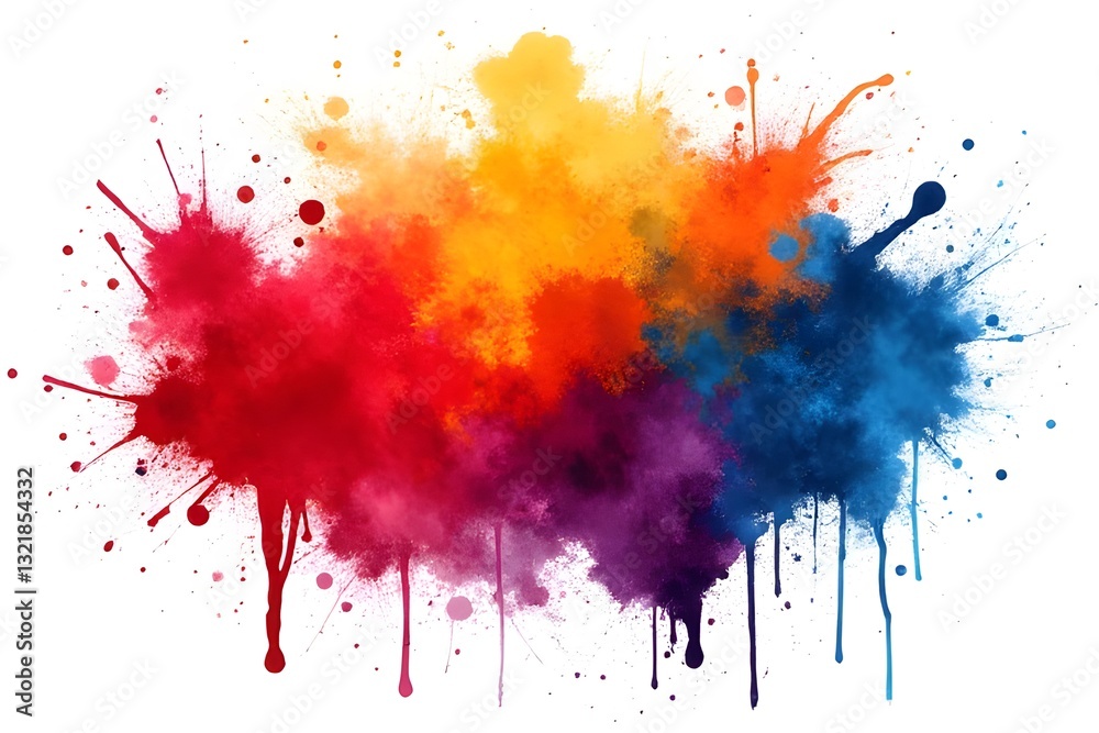 Fototapeta premium Colorful Paint Splatter Abstract Background Design