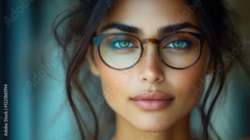 Captivating Gaze: A Portrait of a Woman with Glasses