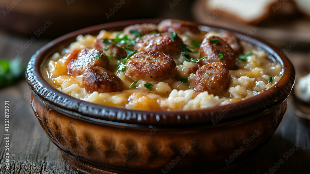 Creamy Sausage and Rice Dish