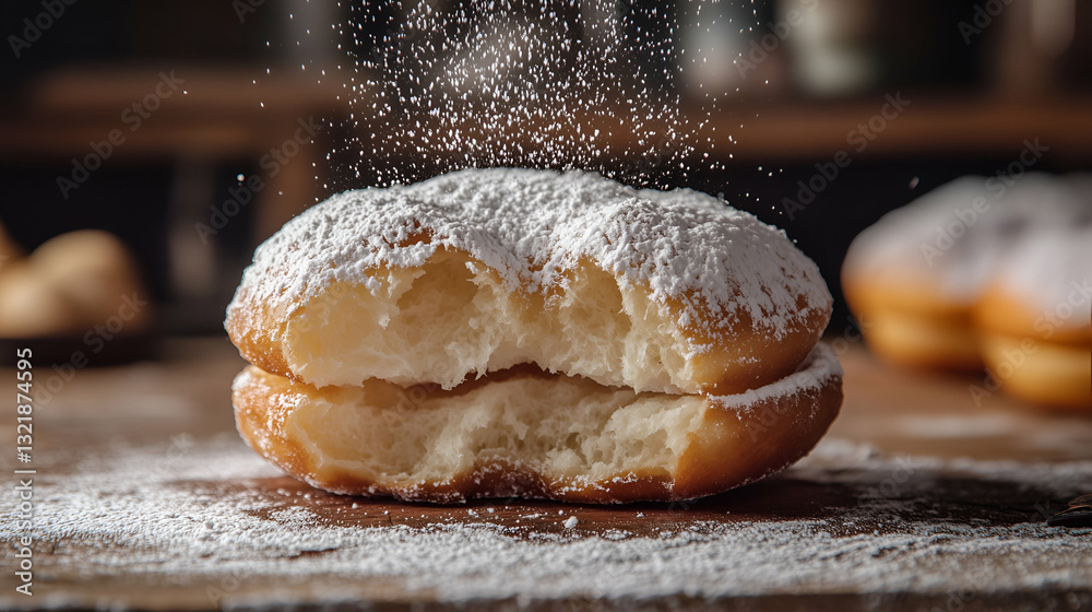 Fluffy Beignet with Powdered Sugar