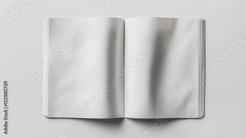 Newspaper mockup. Blank sheet of tabloid newsprint magazine folded in half. Paper realistic front and facing pages, open empty template. Daily press or mass media concept. Journal vector illustration