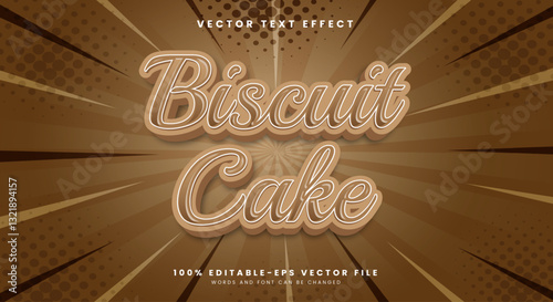Biscuit Cake Snack Style Editable Text effect Template