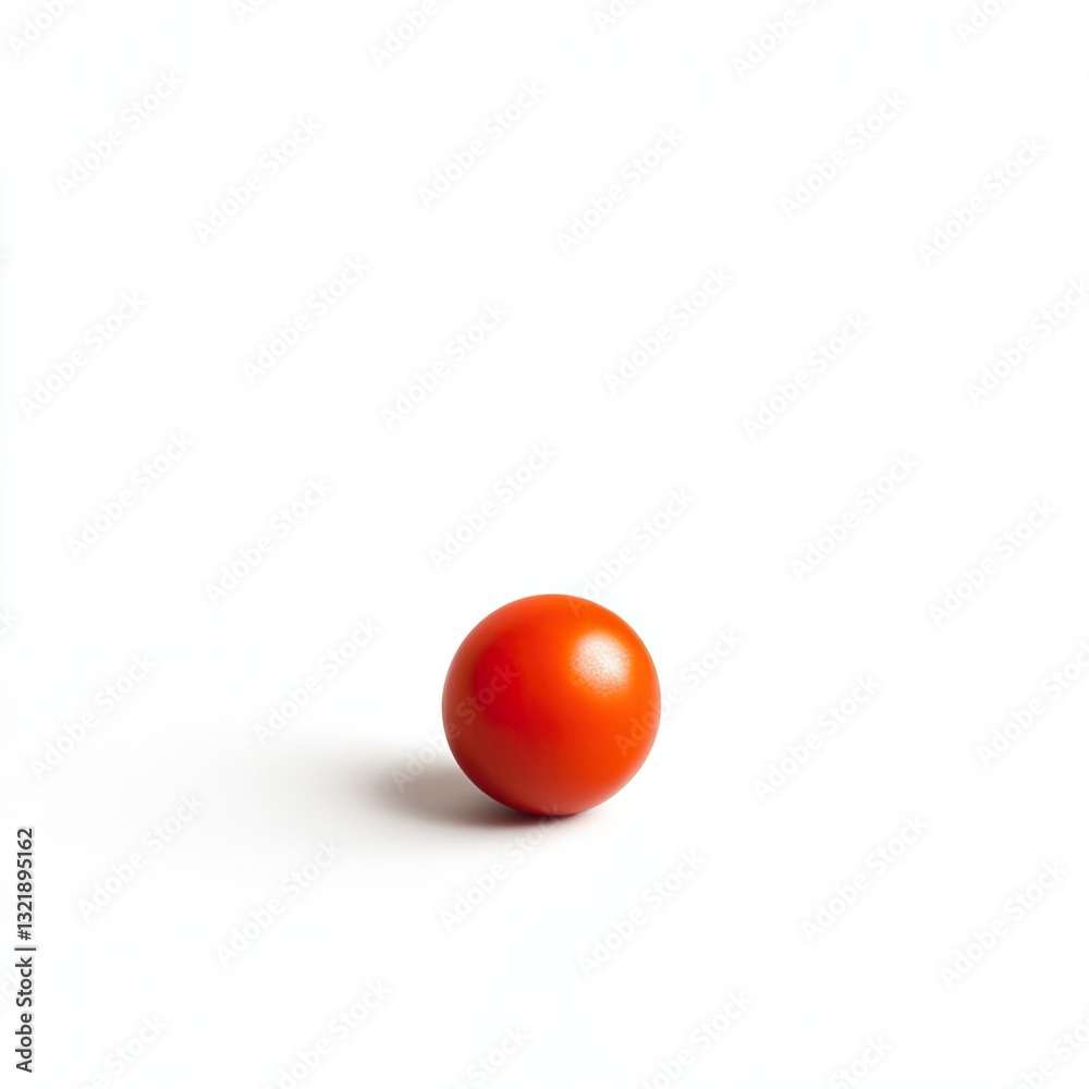 Single, vibrant red tomato, isolated on white background Single, vibrant red tomato, isolated on white background
