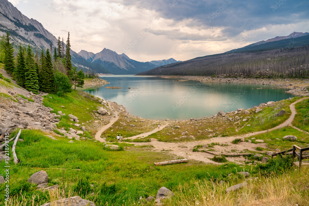 Medicine Lake in Jasper National Park, Alberta