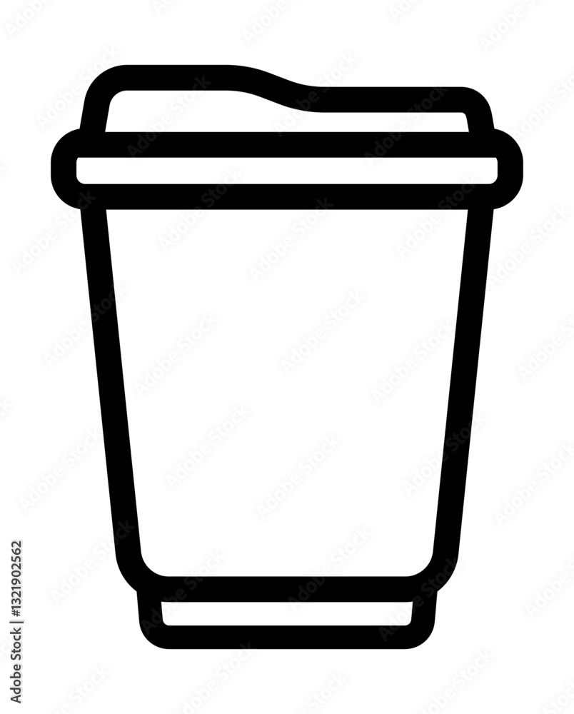 icon a takeaway coffee cup with a secure lid symbolizing a portable hot beverage like coffee or tea. icon a takeaway coffee cup with a secure lid symbolizing a portable hot beverage like coffee or tea.