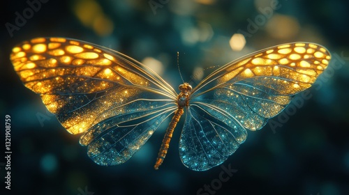 Glimmering Wings: A Digital Butterfly