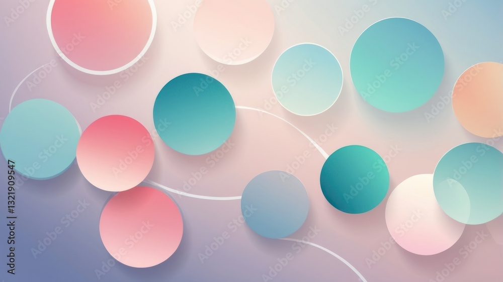 Pastel circles, soft gradients, abstract background Pastel circles, soft gradients, abstract background