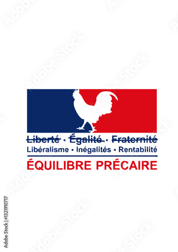 équilibre précaire coq France humour gouvernement politique provocateur