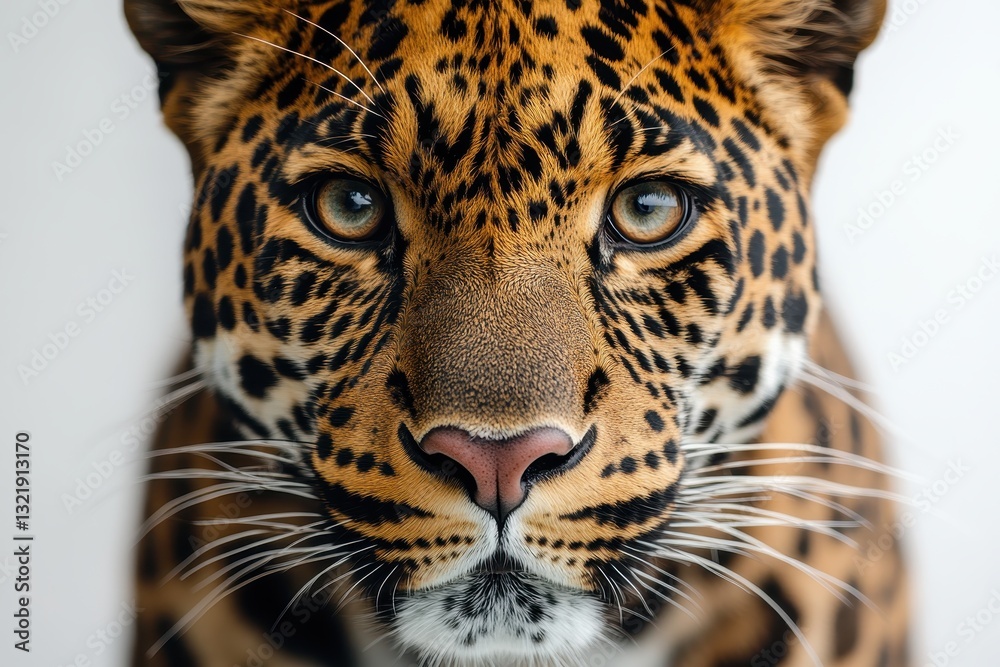 Obraz premium Majestic leopard with striking fur pattern and intense gaze