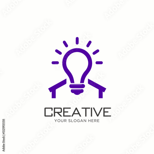 Smart Home logo design. House with light bulb logo design
