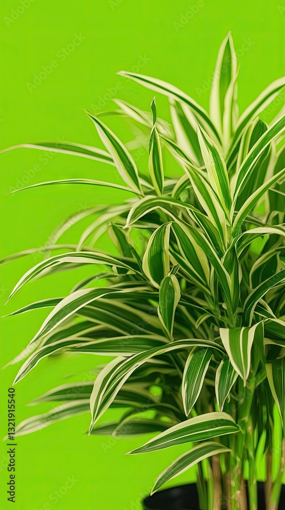 Fototapeta premium Green plant, studio shot, bright background, home decor