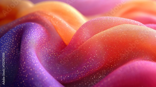 Rainbow Glitter Fabric: A Colorful Textile Close-Up