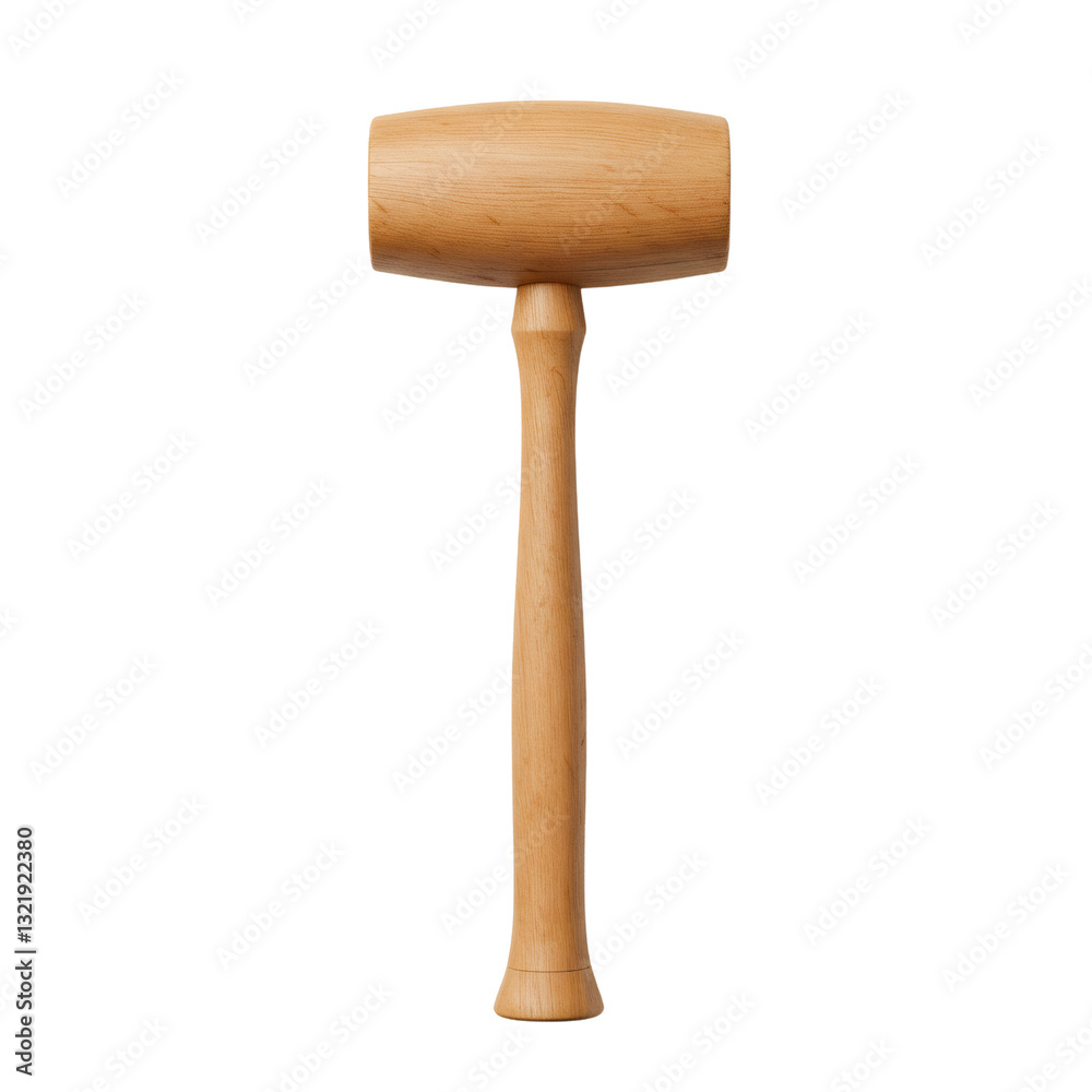 Wooden Meat Tenderizer on Transparent Background Wooden Meat Tenderizer on Transparent Background