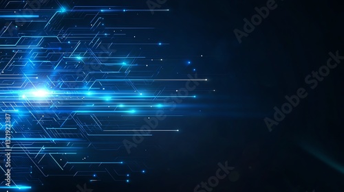 A vibrant digital background showcasing abstract lines and glowing elements, symbolizing advanced technology and motion. Ideal for virtual presentations or tech-focused projects.
