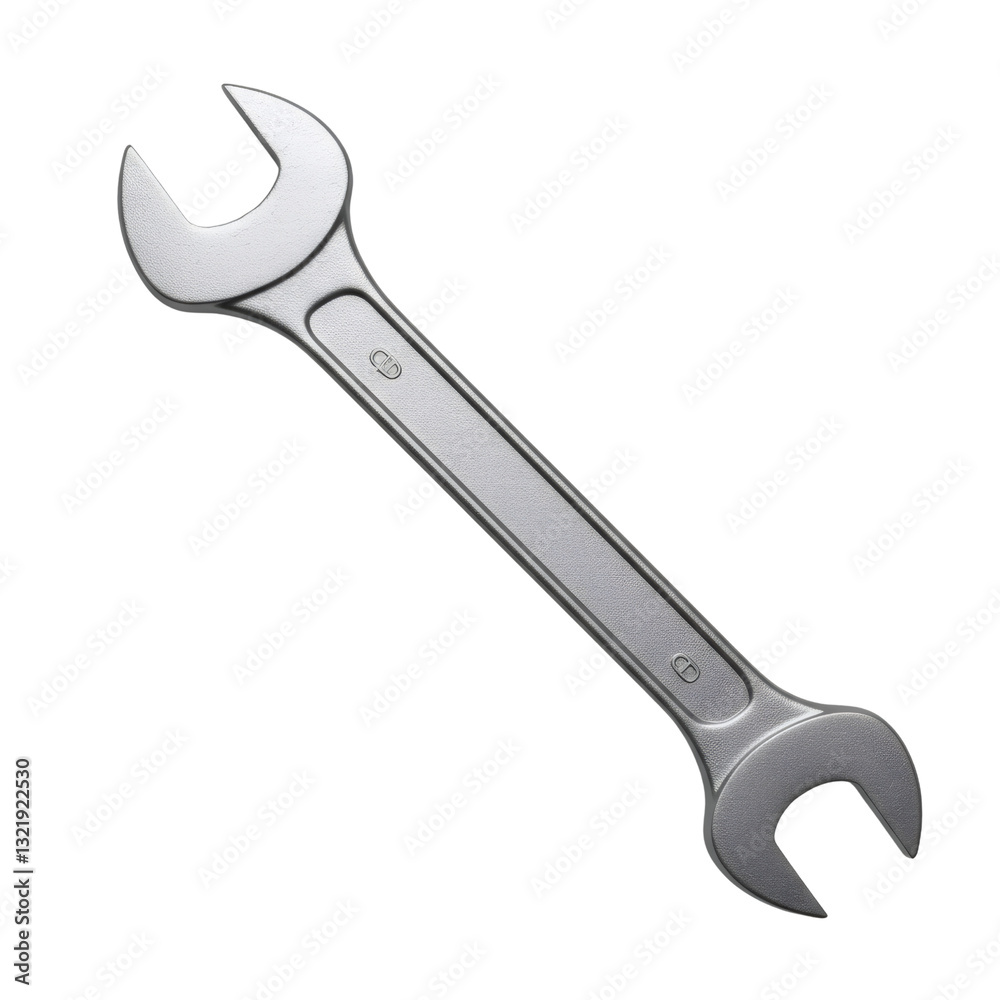 Silver Metal Wrench on Transparent Background Silver Metal Wrench on Transparent Background