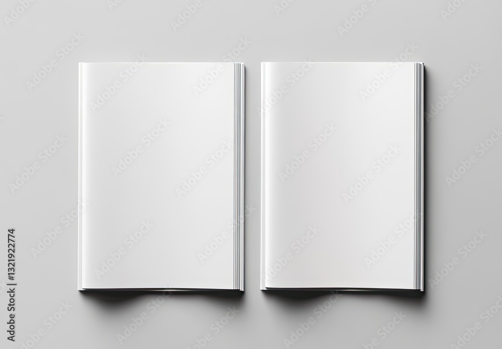 Blank book, open, ready for content Blank book, open, ready for content