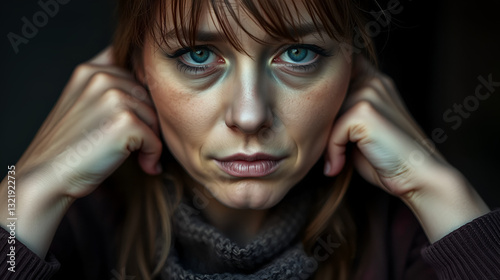 Sad and disappointed female portrait