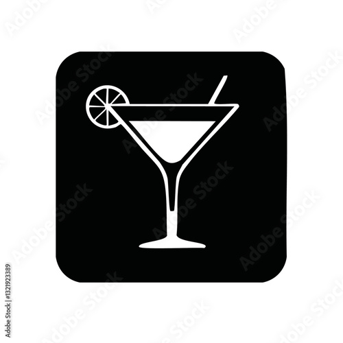 Obraz na płótnie martini glass cocktail vector icon design w salonie
