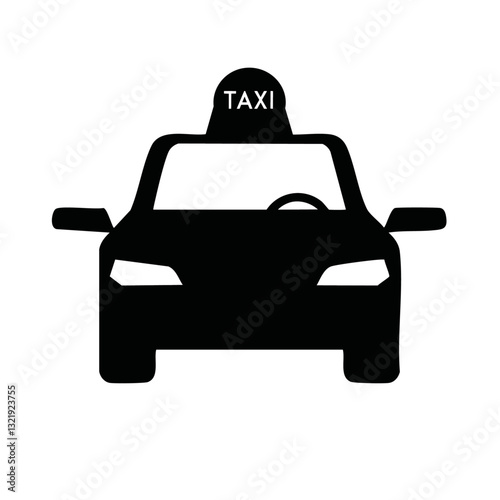 Obraz na płótnie black taxi car with text vector icon design w salonie