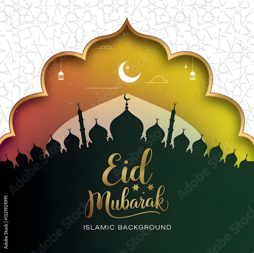 id Mubarak Icon Trendy Vector. Eid Mubarak Logo  and Background Trendy Design Vector.