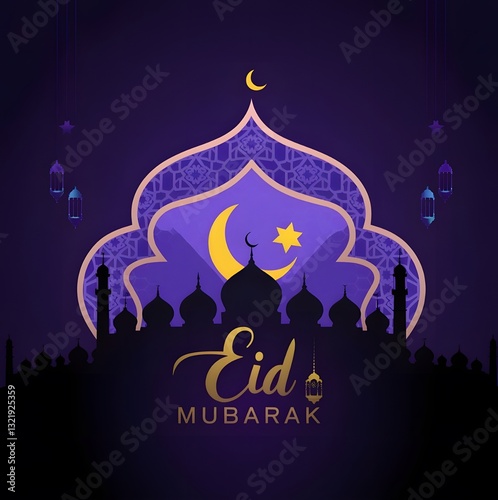 id Mubarak Icon Trendy Vector. Eid Mubarak Logo  and Background Trendy Design Vector.
