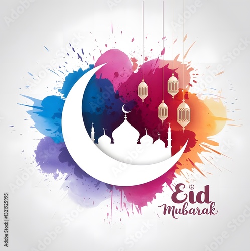 id Mubarak Icon Trendy Vector. Eid Mubarak Logo  and Background Trendy Design Vector.