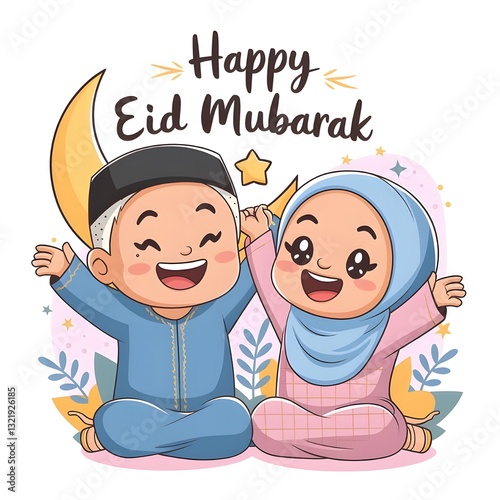 id Mubarak Icon Trendy Vector. Eid Mubarak Logo  and Background Trendy Design Vector.