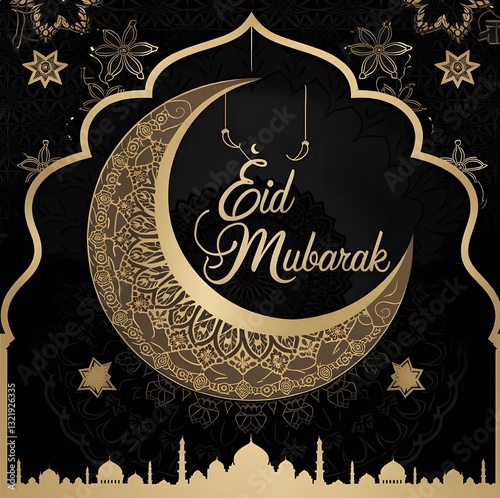 id Mubarak Icon Trendy Vector. Eid Mubarak Logo  and Background Trendy Design Vector.