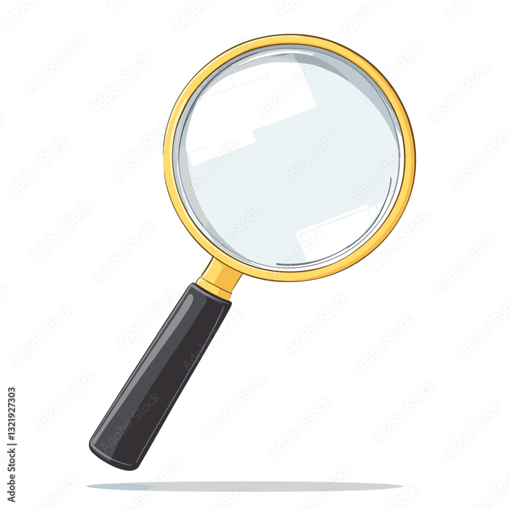 Magnifying glass icon in flat style Loupe vector illustration on a isolated white background Searching sign concept Magnifying glass icon in flat style Loupe vector illustration on a isolated white background Searching sign concept