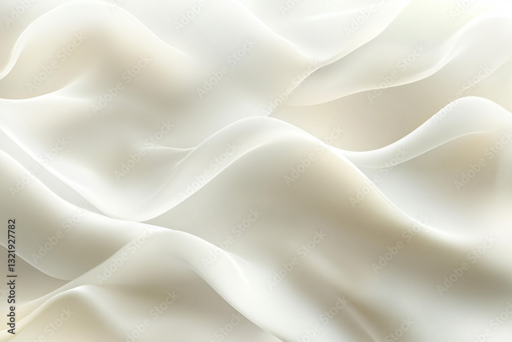 Obraz premium Subtle Creamy Texture, Elegant and Soft Waves in Serene Lighting
