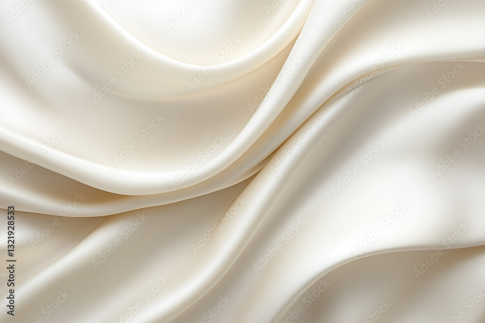 Fototapeta premium Elegant Cream Silk Fabric with Soft Drapes and Luxurious Texture