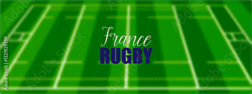 France Rugby Ground Green Field, Abstract Illustration Image