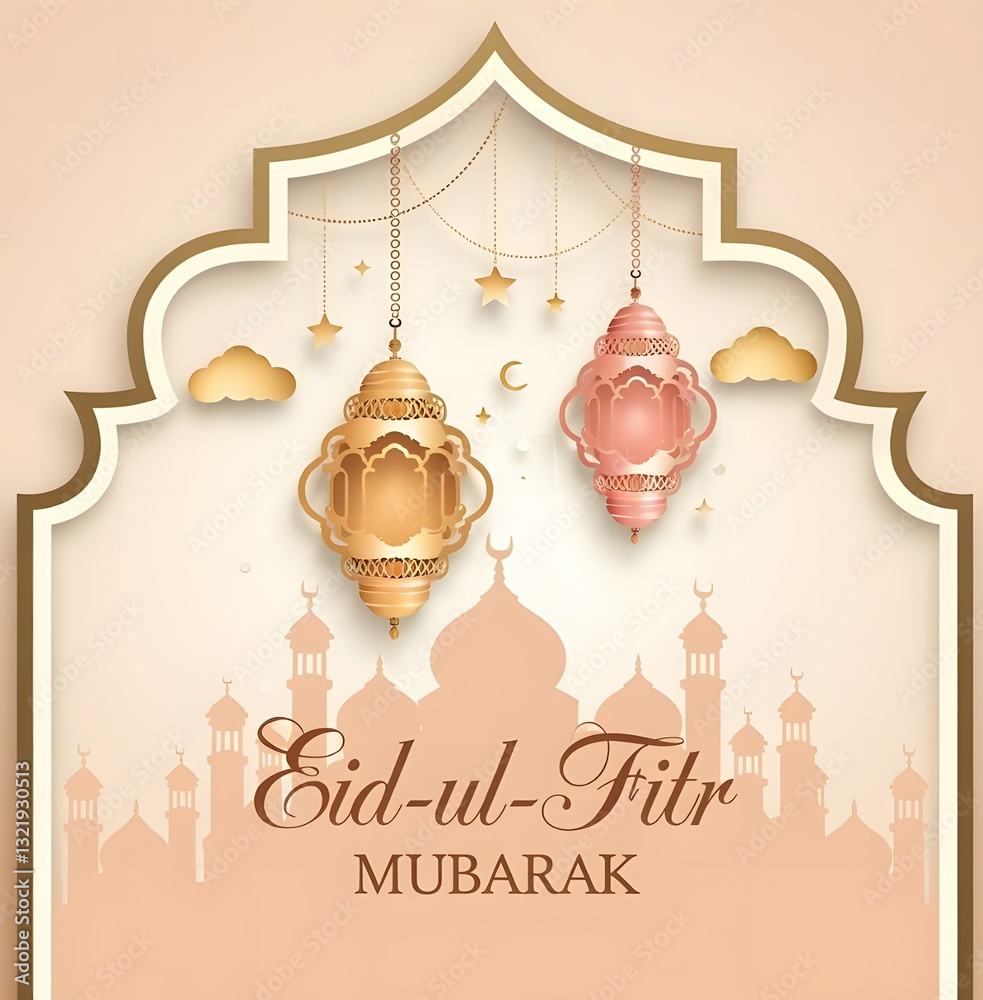 Fototapeta premium id Mubarak Icon Trendy Vector. Eid Mubarak Logo and Background Trendy Design Vector.