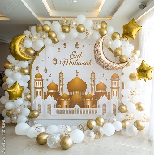 id Mubarak Icon Trendy Vector. Eid Mubarak Logo  and Background Trendy Design Vector.