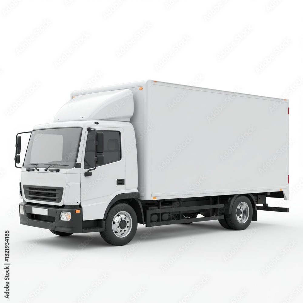 A photo of a delivery truck from the side, showcasing a blank delivery truck mockup.
A photo of a delivery truck from the side, showcasing a blank delivery truck mockup.