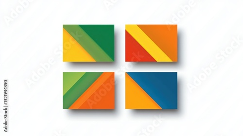 Free Download A geometric and modern abstract design with vibrant color blocks, representing simplicity and artistic minimalism. - GFXLoad
